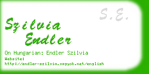 szilvia endler business card